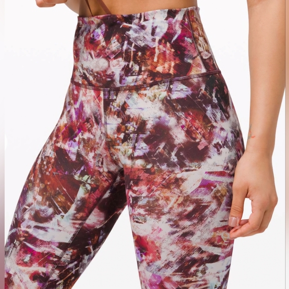 Lululemon Women's Wunder Train HighRise Tights 25" Urbantricity Multi Size 2 EUC - Picture 4 of 14